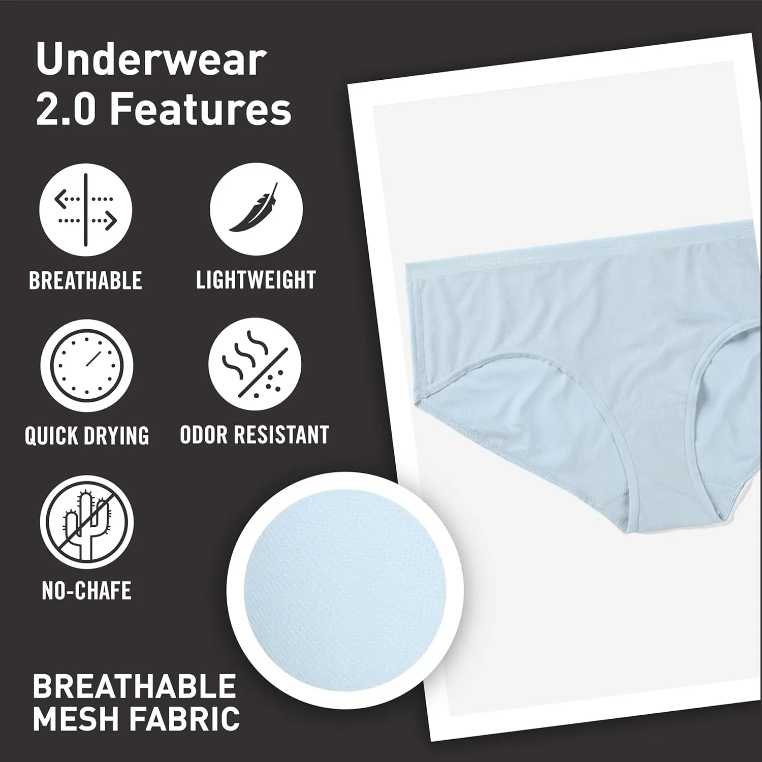 ExOfficio Women's Give-N-Go 2.0 Hipster - Breathable Durable Easy Care Travel Underwear