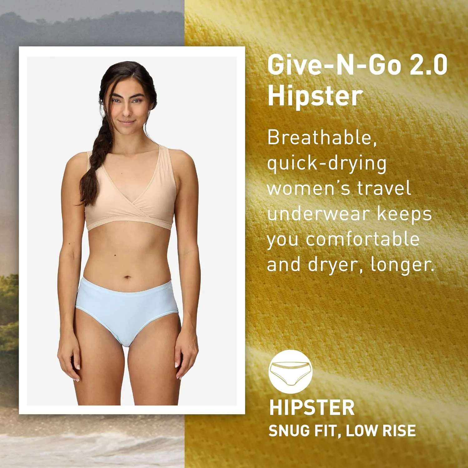 ExOfficio Women's Give-N-Go 2.0 Hipster - Breathable Durable Easy Care Travel Underwear