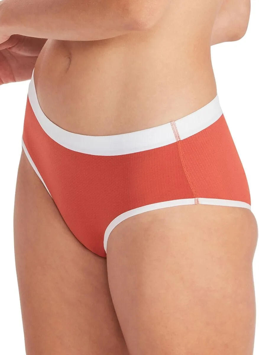 ExOfficio Women's Give-N-Go 2.0 Sport Hipster Panty, 3453, Retro Red/White, S