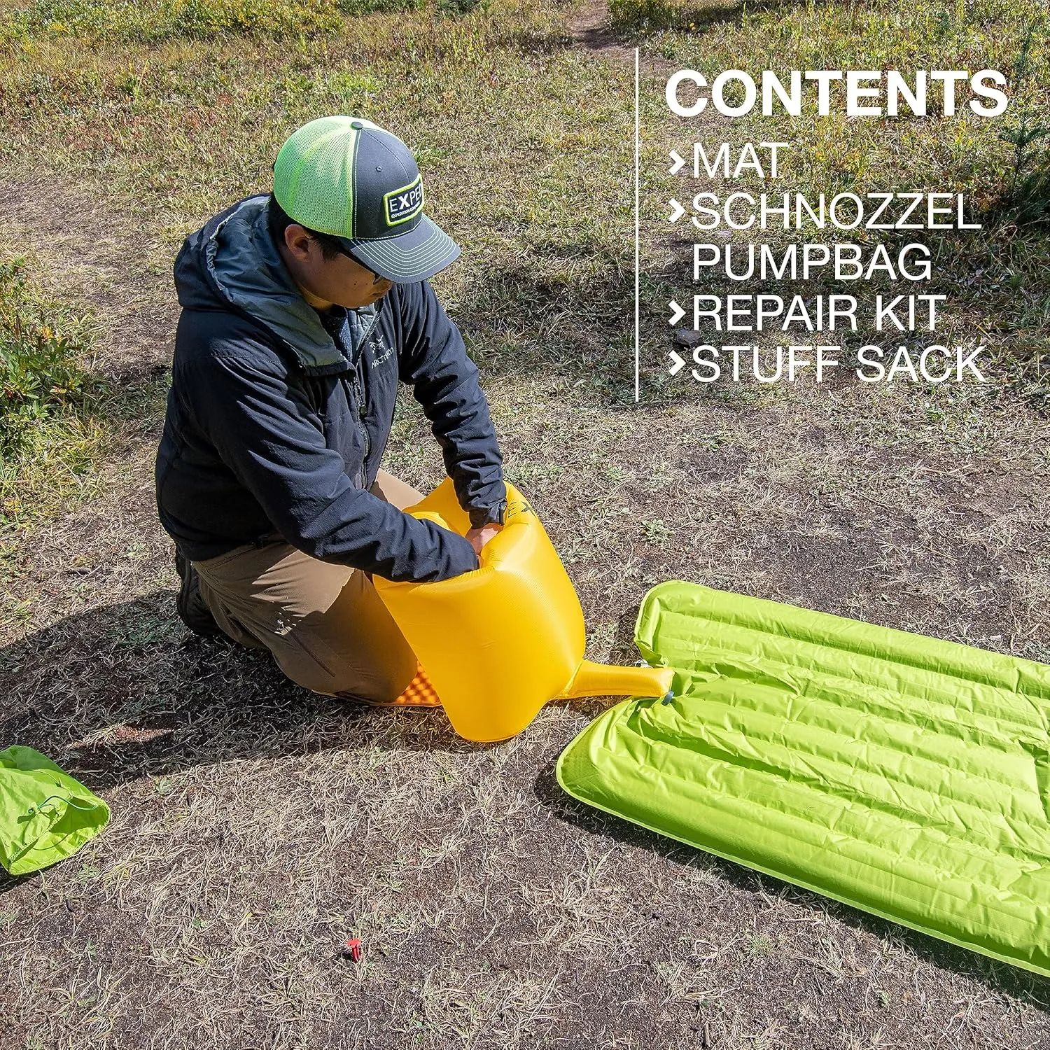 Exped Ultra Series: 1R, 3R, 5R, 7R Single & Duo - Lightweight Backpacking Mat - Packable and Comfortable - Sleeping Pad with Pumpbag for Self-Inflation