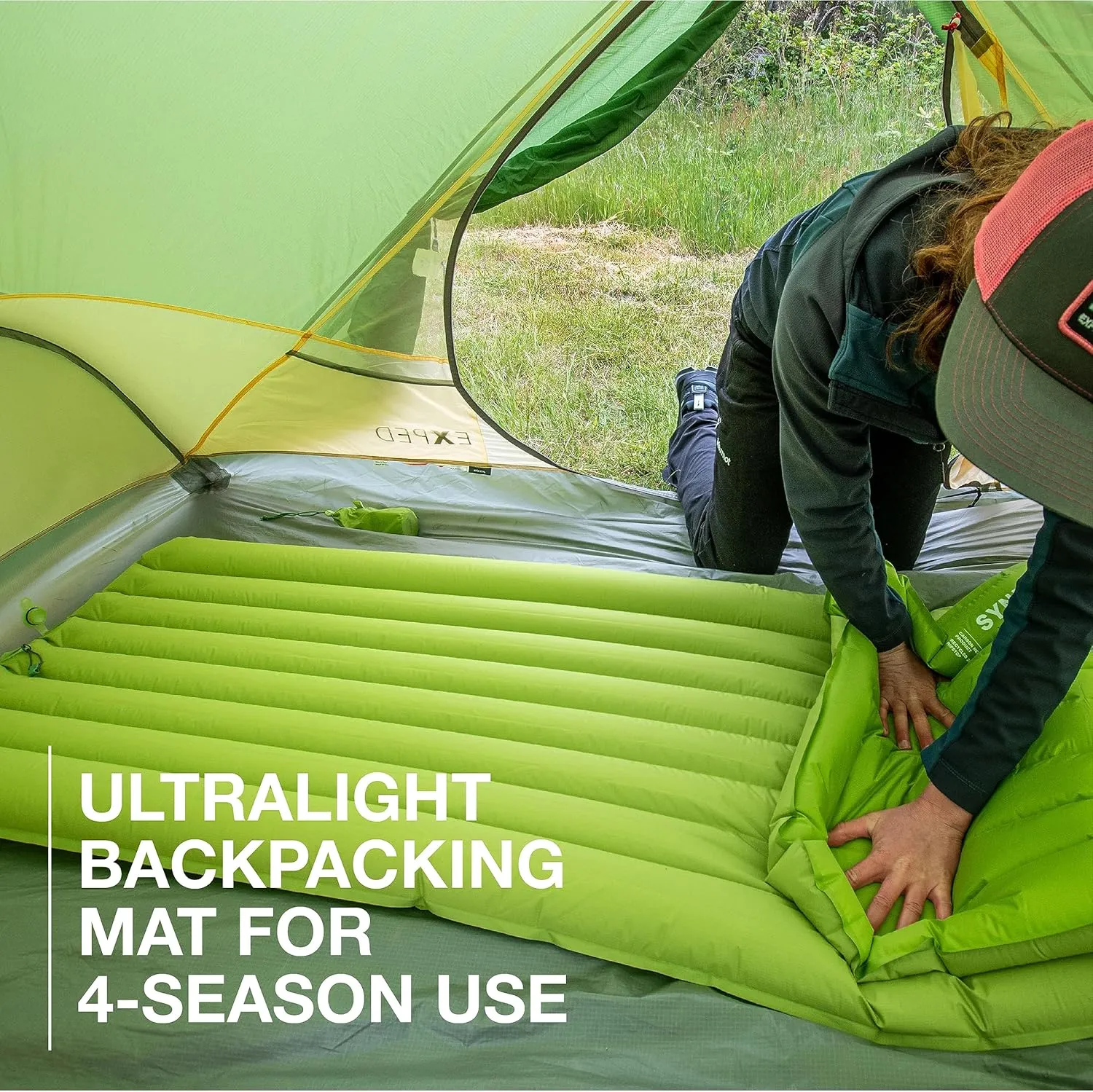Exped Ultra Series: 1R, 3R, 5R, 7R Single & Duo - Lightweight Backpacking Mat - Packable and Comfortable - Sleeping Pad with Pumpbag for Self-Inflation
