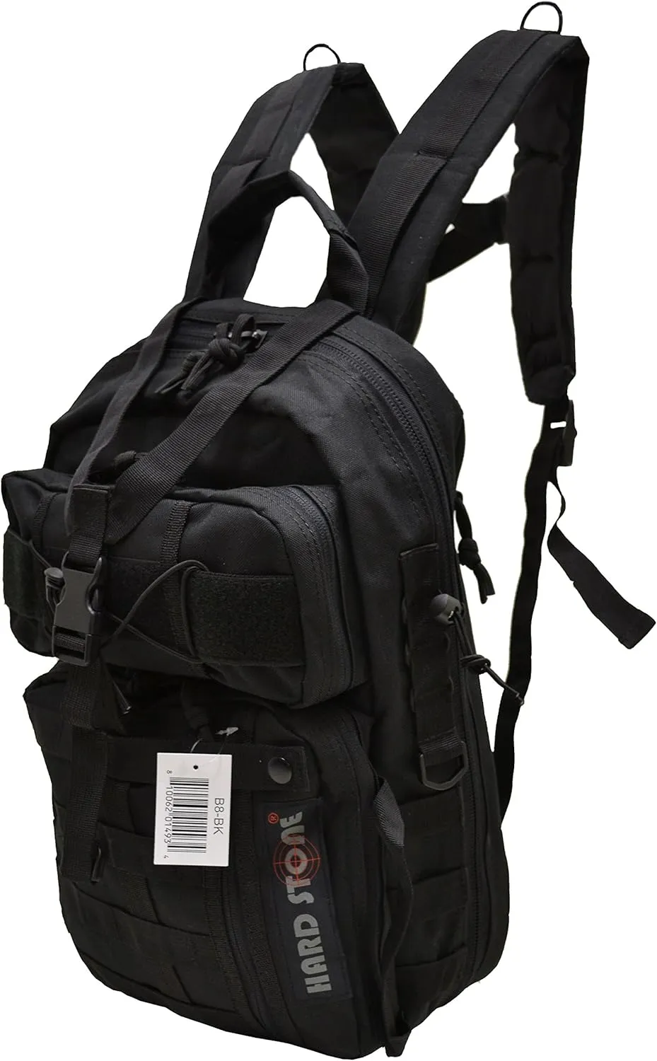 EXPLORER B8-BK Tactical Hydration Pack Ready Backpack with Molle & Chest Strap, Black