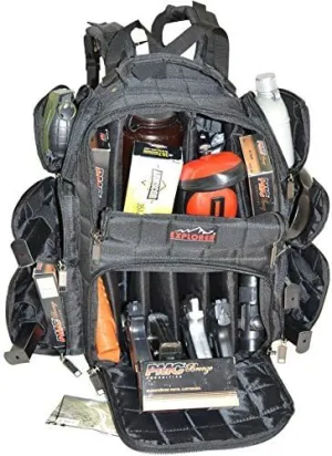 EXPLORER Backpack   Range Bag with Large Padded Deluxe Tactical Divider and 9 Clip Mag Holder - Rangemaster Gear Bag (black),20" x 12.5" x 10"