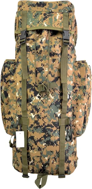 EXPLORER Tactical Deluxe Gear Camping Hiking Trekking Bag, Woodland Digital, 24 x 18 x 8-Inch