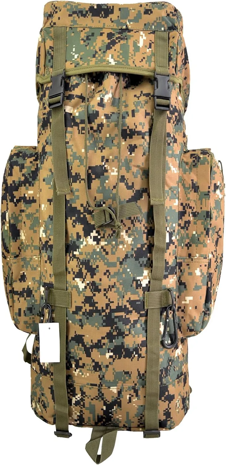 EXPLORER Tactical Deluxe Gear Camping Hiking Trekking Bag, Woodland Digital, 24 x 18 x 8-Inch