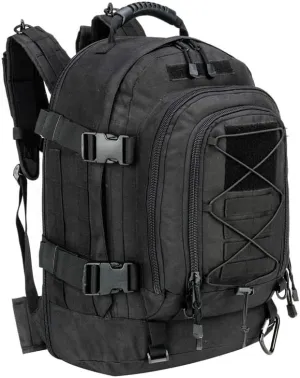 Extra Large 60L Tactical Backpack for Men Women Outdoor Water Resistant Hiking Travel Laptop Bag(BK)