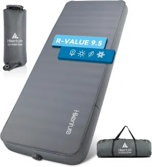 Extra Thick 5 Inch Inflatable Camping Pad with Pillow and Built - in Foot Pump, Portable and Lightweight Sleeping Mat for Camping, Backpacking, Hiking, and Tent Use