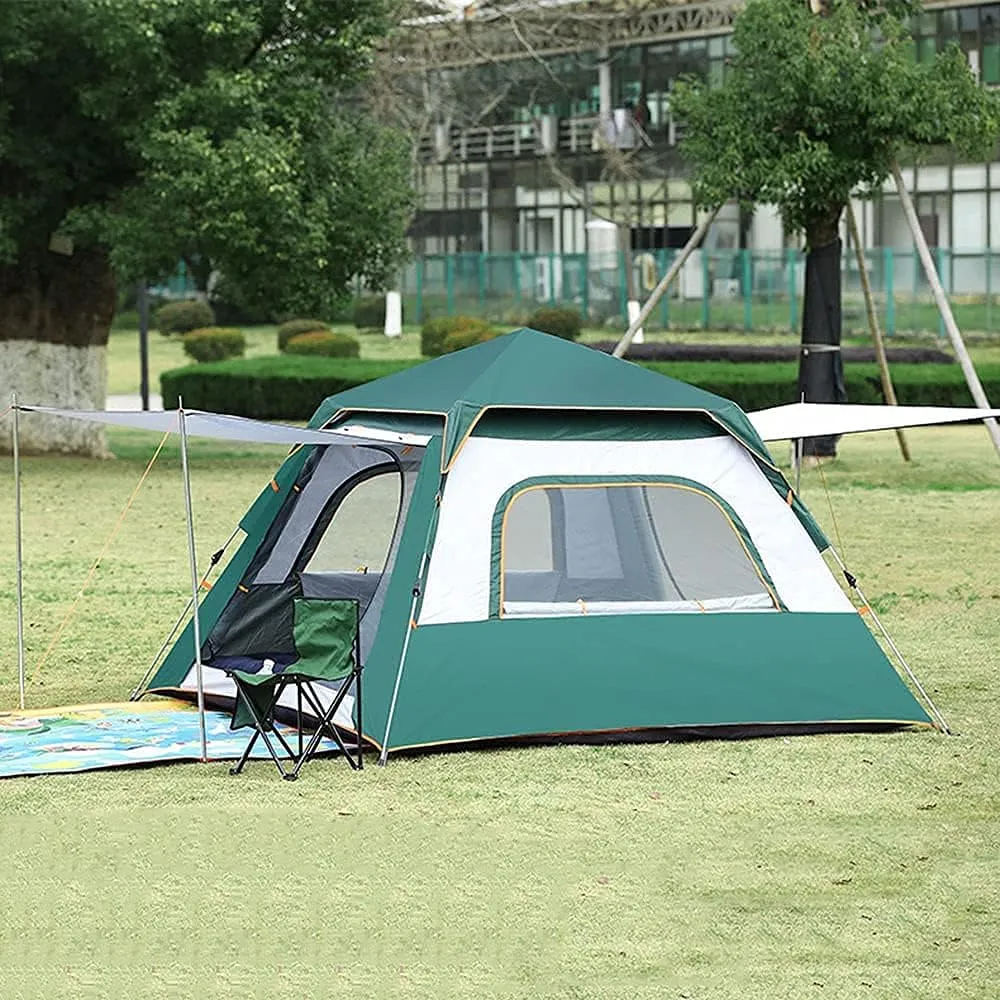 Family Camping Tent, Automatic Rainproof Outdoor Pop-Up, Full Head Height, Ultra-Light Backpack,215 * 215 * 155Cm