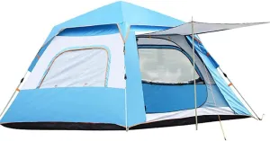 Family Camping Tent, Automatic Rainproof Outdoor Pop-Up, Full Head Height, Ultra-Light Backpack,215 * 215 * 155Cm