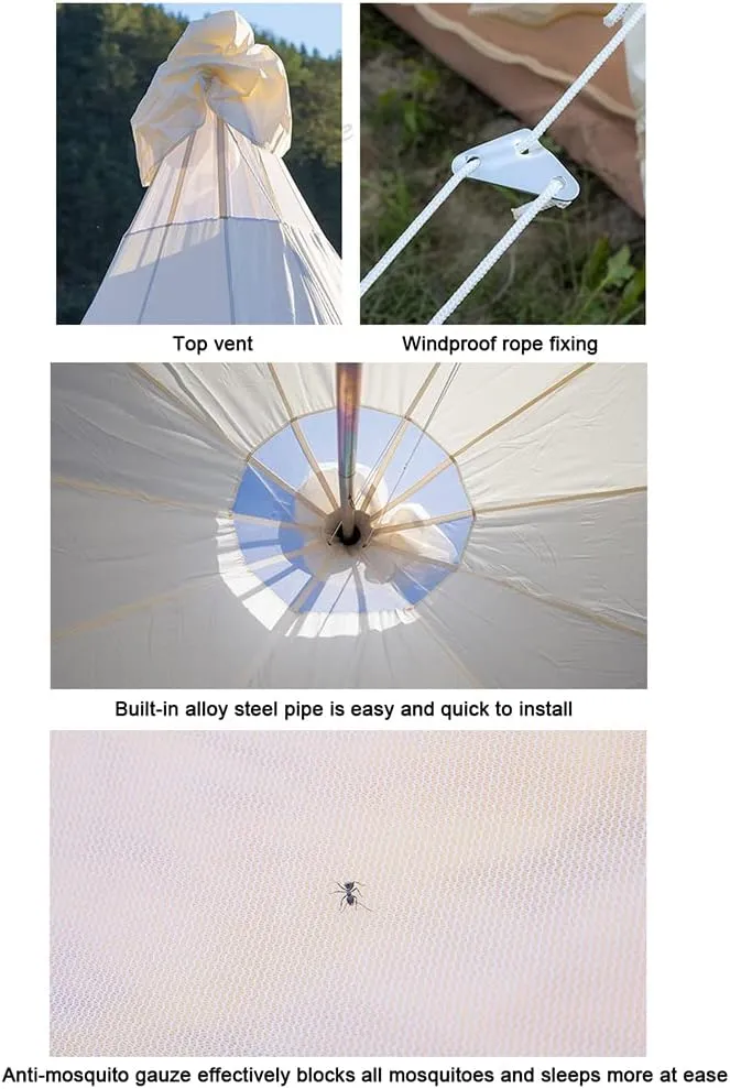 Family Camping Tent Waterproof Windproof Instant Cabin Tent for Family Camping, Traveling, Hiking, Picnicing - Easy Set Up