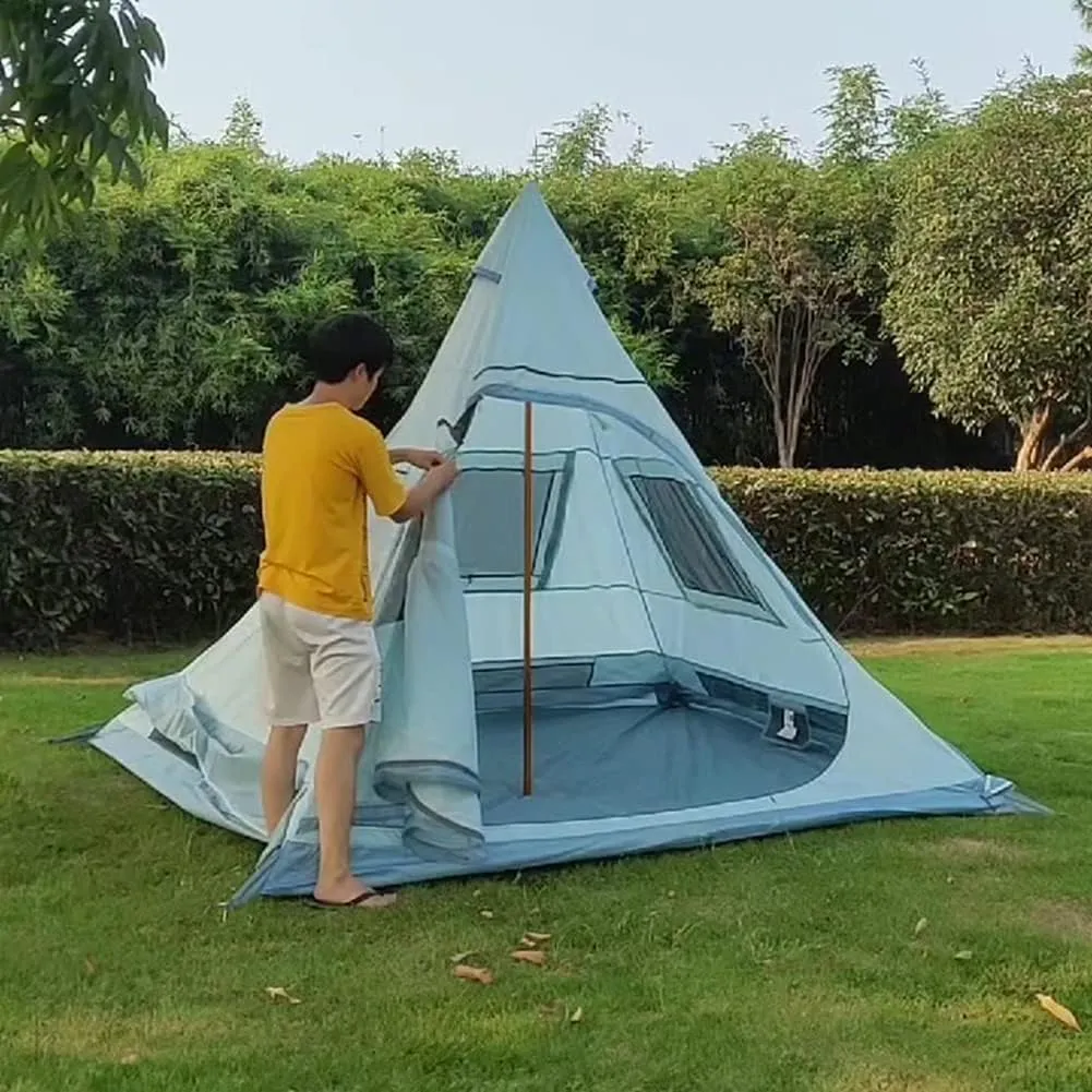 Family Pyramid Tent Teepee Pyramid Tent Teepee Tent Indian Adult for 3-4 People Festival Party Tent Teepee