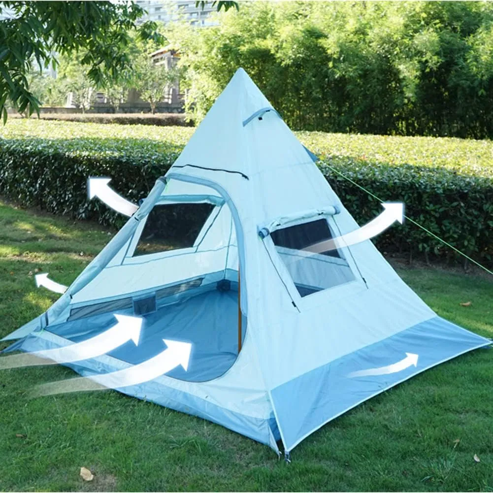 Family Pyramid Tent Teepee Pyramid Tent Teepee Tent Indian Adult for 3-4 People Festival Party Tent Teepee