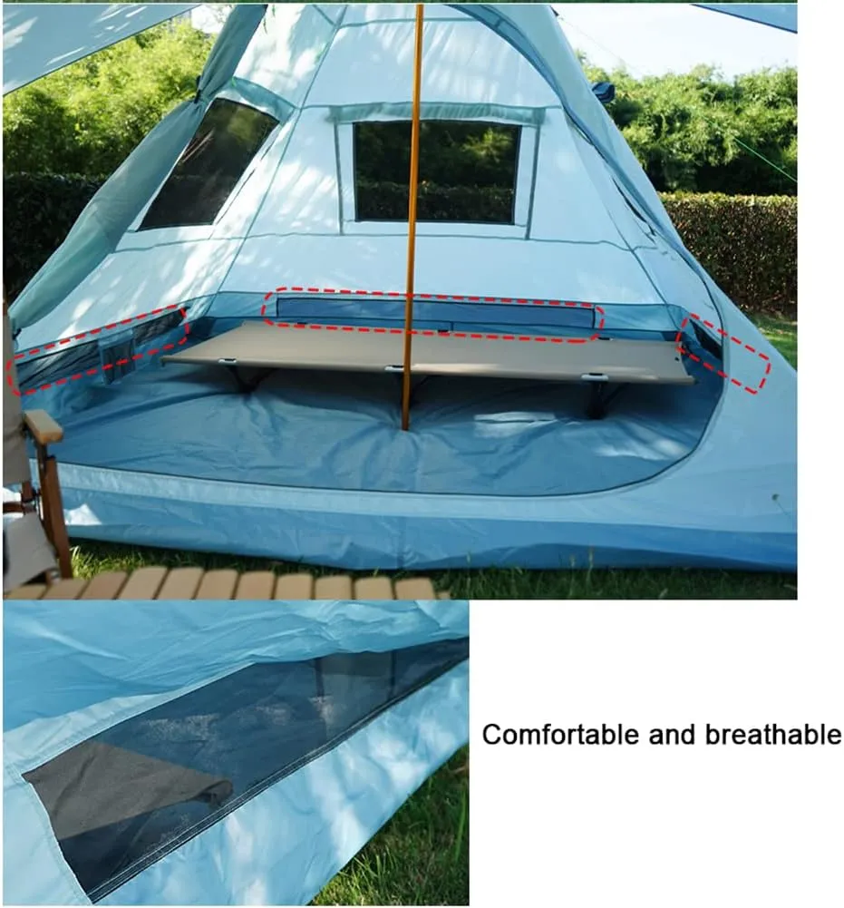 Family Pyramid Tent Teepee Pyramid Tent Teepee Tent Indian Adult for 3-4 People Festival Party Tent Teepee