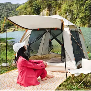 Family Tents for Camping 4 People Three Seconds to Open,Waterproof Teepee Adult Light and Practical Pop Up Tents Camping for Camping Hiking Picnic Garden