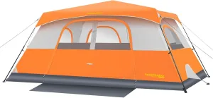FanttikOutdoor Camping Tent 4/6/8/10 Person Instant Cabin Tent Setup in 60 Seconds with Rainfly & Windproof Portable with Carry Bag for Family Camping & Hiking