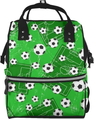Fashion Diaper Bag Mummy Backpack Soccer Game Field Nappy Bag Large Capacity Baby Care Bags For Mom Dad