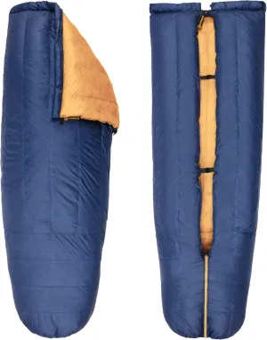Featherstone Moondance 25 850 Fill Power Down Top Quilt Mummy Sleeping Bag Alternative for Ultralight Backpacking Camping and Thru-Hiking Color: Navy/Marigold