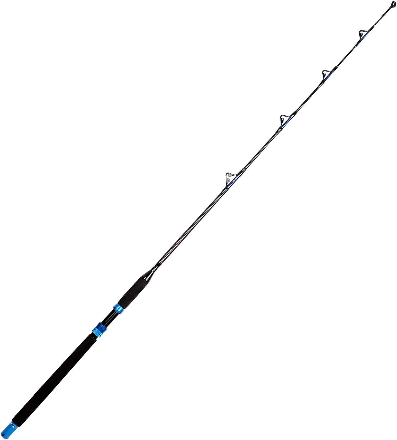 Fiblink 1-Piece Saltwater Offshore Trolling Rod Conventional Boat Rod Carbon Fishing Pole(6 Feet, 30-50 lb/50-80 lb/80-120 lb)