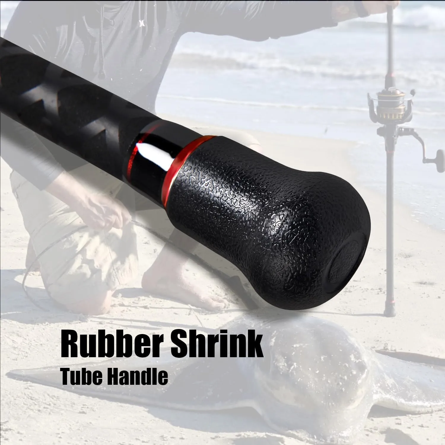 Fiblink Surf Spinning Fishing Rod 2-Piece Graphite Travel Fishing Rod(12 Feet & 10 Feet)