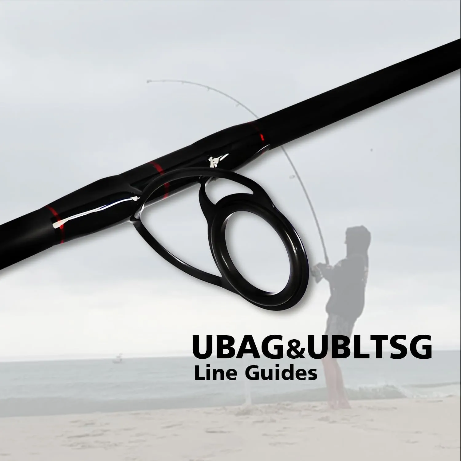 Fiblink Surf Spinning Fishing Rod 2-Piece Graphite Travel Fishing Rod(12 Feet & 10 Feet)