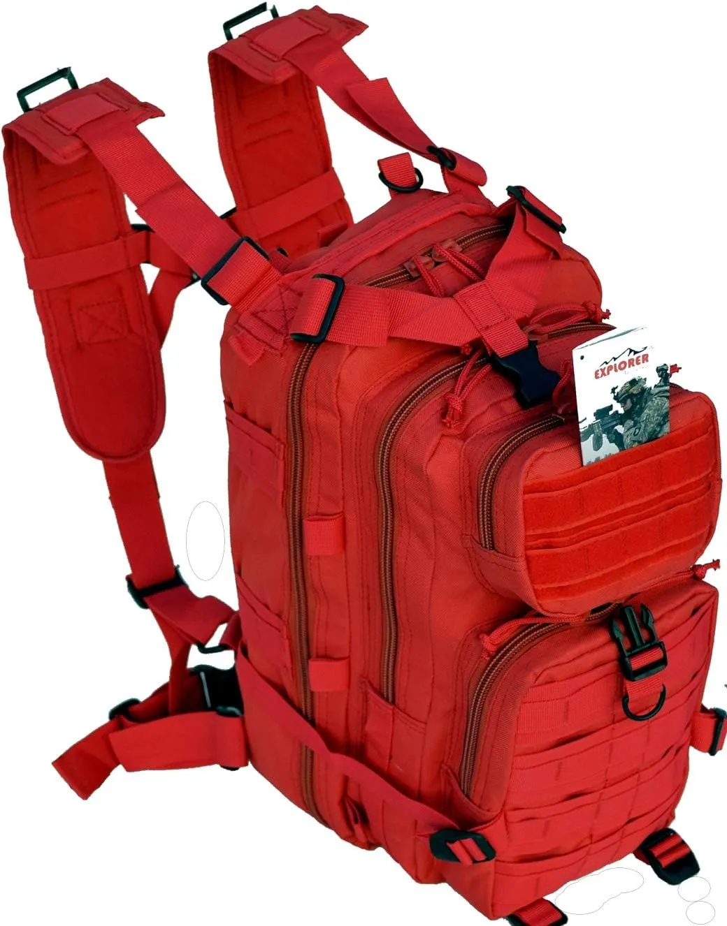 Fieldline Every Day Carry Tactical Assault Bag EDC Day Pack Backpack Molle Webbing Red