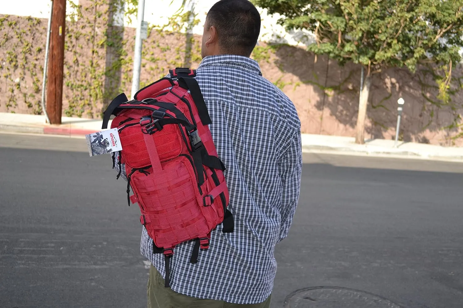 Fieldline Every Day Carry Tactical Assault Bag EDC Day Pack Backpack Molle Webbing Red