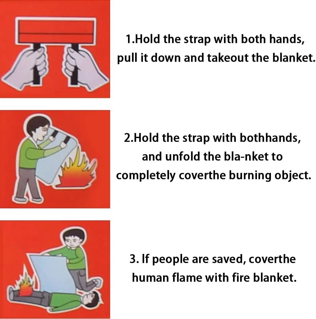 Fire Blanket Camping Emergency Blankets Hotel Dedicated Emergency Blankets, Fiberglass Material Fireproof Blanket, Escape Fire Suppression Blanket, Large Size (Color : White, Size : 78 * 78inches)