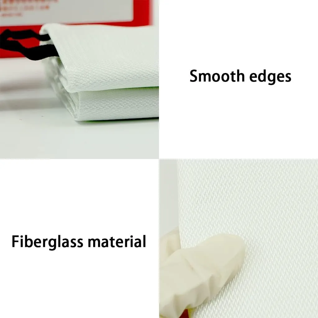 Fire Blanket Camping Emergency Blankets Hotel Dedicated Emergency Blankets, Fiberglass Material Fireproof Blanket, Escape Fire Suppression Blanket, Large Size (Color : White, Size : 78 * 78inches)