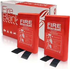 Fire Blanket Emergency for Home - Fire Suppression Blanket for Kitchen, Office, Grill Or Survival Kit - Be Prepared and Safe with A Fire Proof Flame Retardant - 39" X 39" inches.