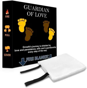 Fire Blanket with Decoration Cover, 47x47 inches Fiberglass Fire Emergency Blanket, Flame Suppression Retardant Fireproof Survival Blanket, Foot
