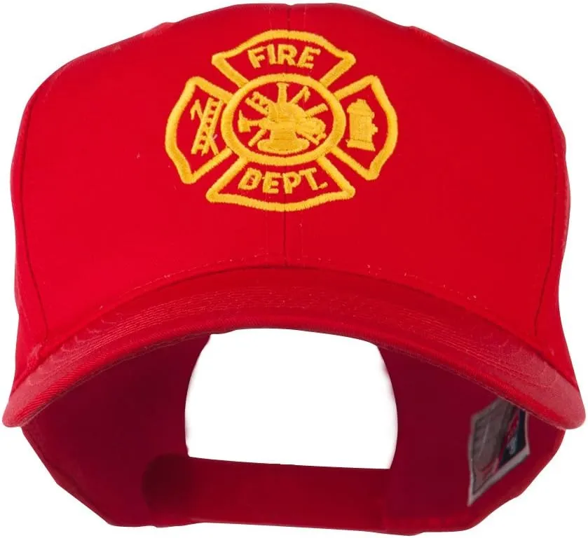 Fire Dept Maltese Cross Embroidered Cap