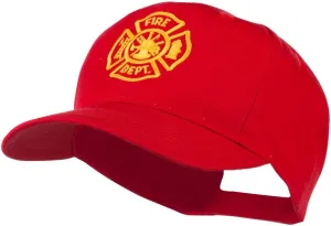 Fire Dept Maltese Cross Embroidered Cap