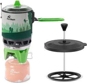 Fire-Maple Fixed Star X2 Backpacking and Camping Stove System and Firemaple Star French Press Coffee Filter
