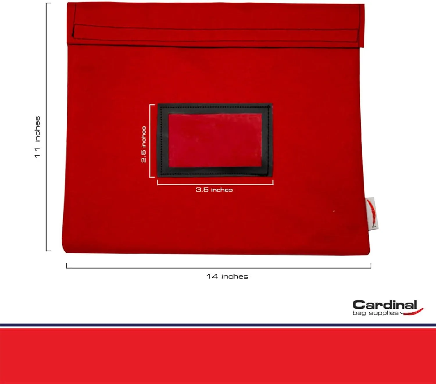 Fire Resistant and Water Repellent Document Bag, 14 x 11 Inch (Red)