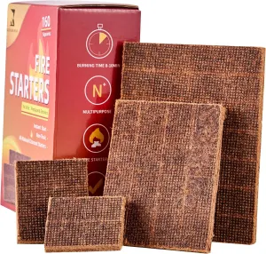 Fire Starter 160 pcs - Fire Starters for Campfire, Outdoor Fire Pit, Wood Stove, Logs Fireplaces, BBQ, Water Resistant & Odorless Firestarter - Camping Essentials