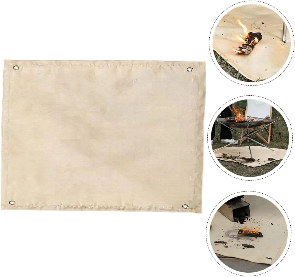 Fireproof Blanket for Home Outdoor Thermal Resistant Fiberglass Fire Mat Durable Wear Resistant Camping Supply Emergency Survival Fire Blanket for BBQ Kitchen