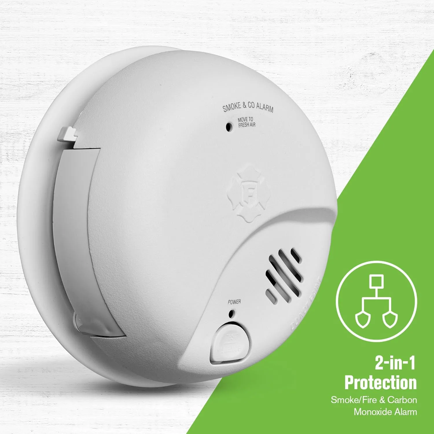 First Alert Combination Smoke & Carbon Monoxide Alarm, Battery Operated Detector with Test & Silence Button, SMICO100, 1-Pack