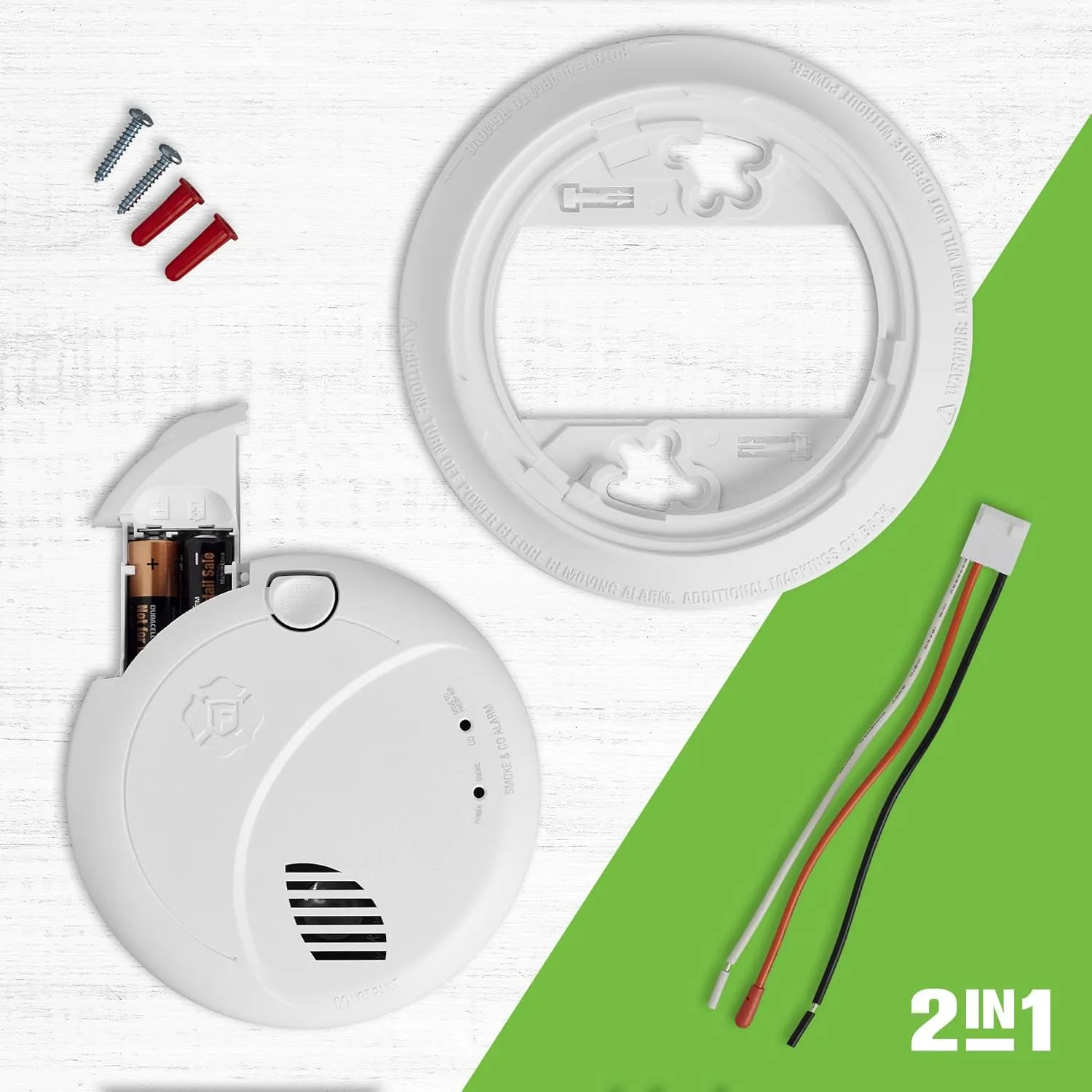 First Alert SMCO100V-AC, Interconnect Hardwire Combination Smoke & Carbon Monoxide Alarm with Battery Backup and Voice & Location Alerts, 1-Pack