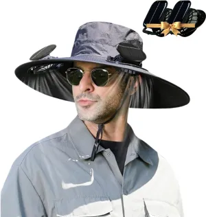 Fishing hat with Solar Powered Fans,Ultralight Solar Fan Outdoor hat,Upf50  for Men Women,USB Charging