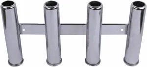 Fishing Rod Holders 4 Tube Rod Holder Triple Stainless Steel Vertical Multi-use Fishing Rod Holder Wall-Hung Style for Boat Yacht Boat Accessories