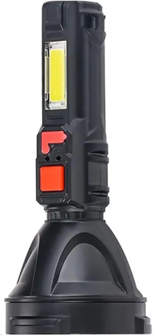 Flashlight Portable Led COB Flashlight Long Range Flashlight with Built-in Battery USB Flashlight Lantern Torch 4 ModesWork Light