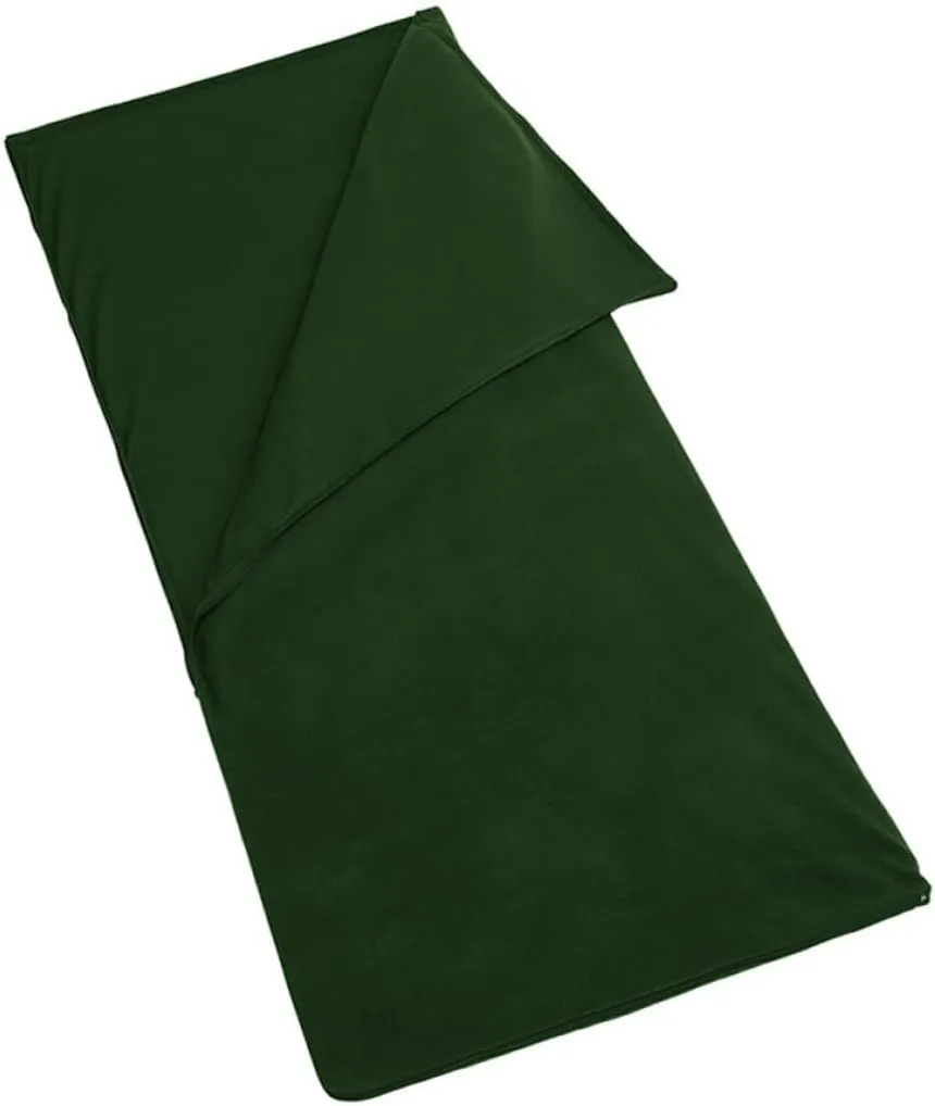 Fleece Sleeping Bag Liner Envelope Ultralight Camping Sheet Zippered Sleeping Bag