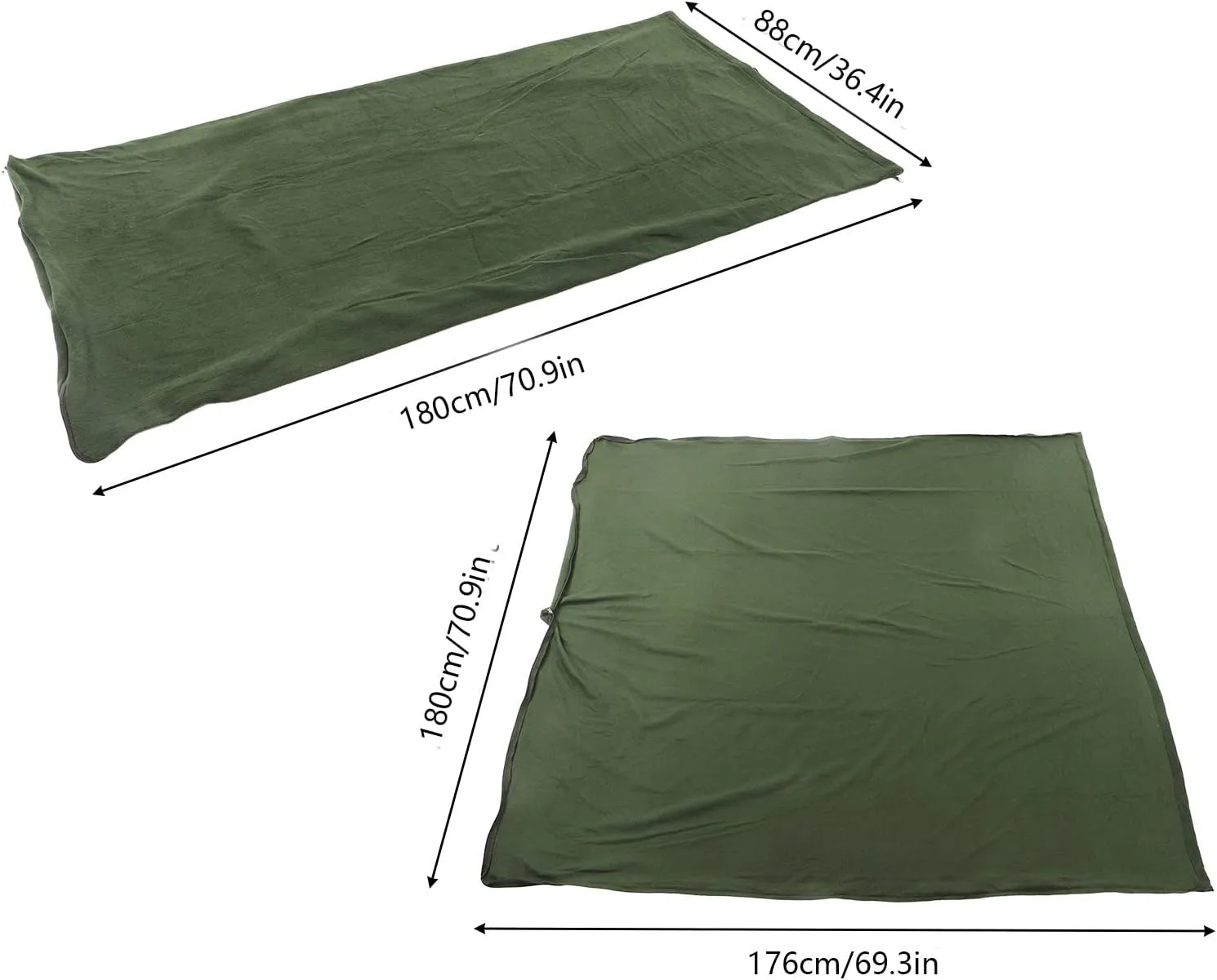 Fleece Sleeping Bag, Portable Travel Warm Sleeping Bag, Sleeping Bag Liner Ultralight, Travel Sleeping Bag for Adults Outdoor Camping Hiking Climbing