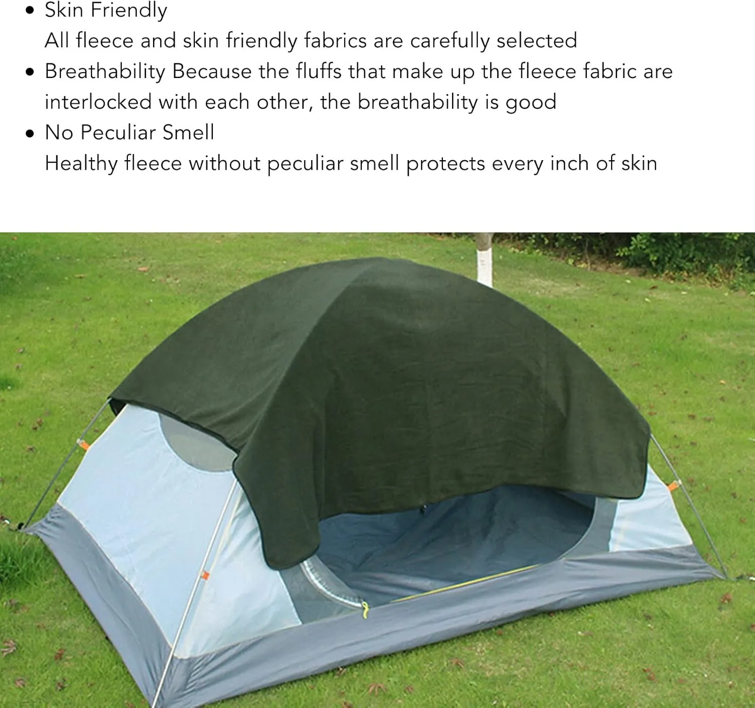 Fleece Sleeping Bag, Portable Travel Warm Sleeping Bag, Sleeping Bag Liner Ultralight, Travel Sleeping Bag for Adults Outdoor Camping Hiking Climbing