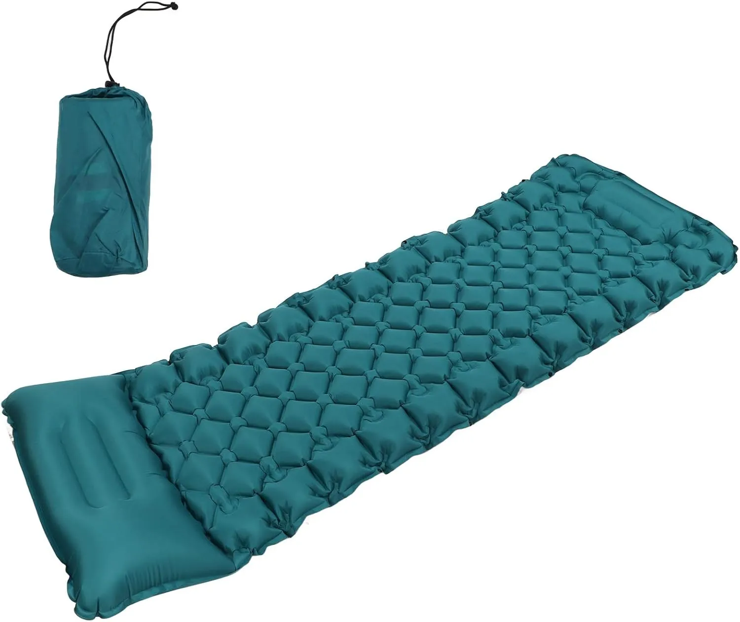 flexman Sleeping Pad, Nylon Camping Sleeping Pad, Portable Inflatable Camping Mattress, Ergonomic Inflatable Sleeping Pad for Backpacking Hiking Traveling Tent Air Mattress