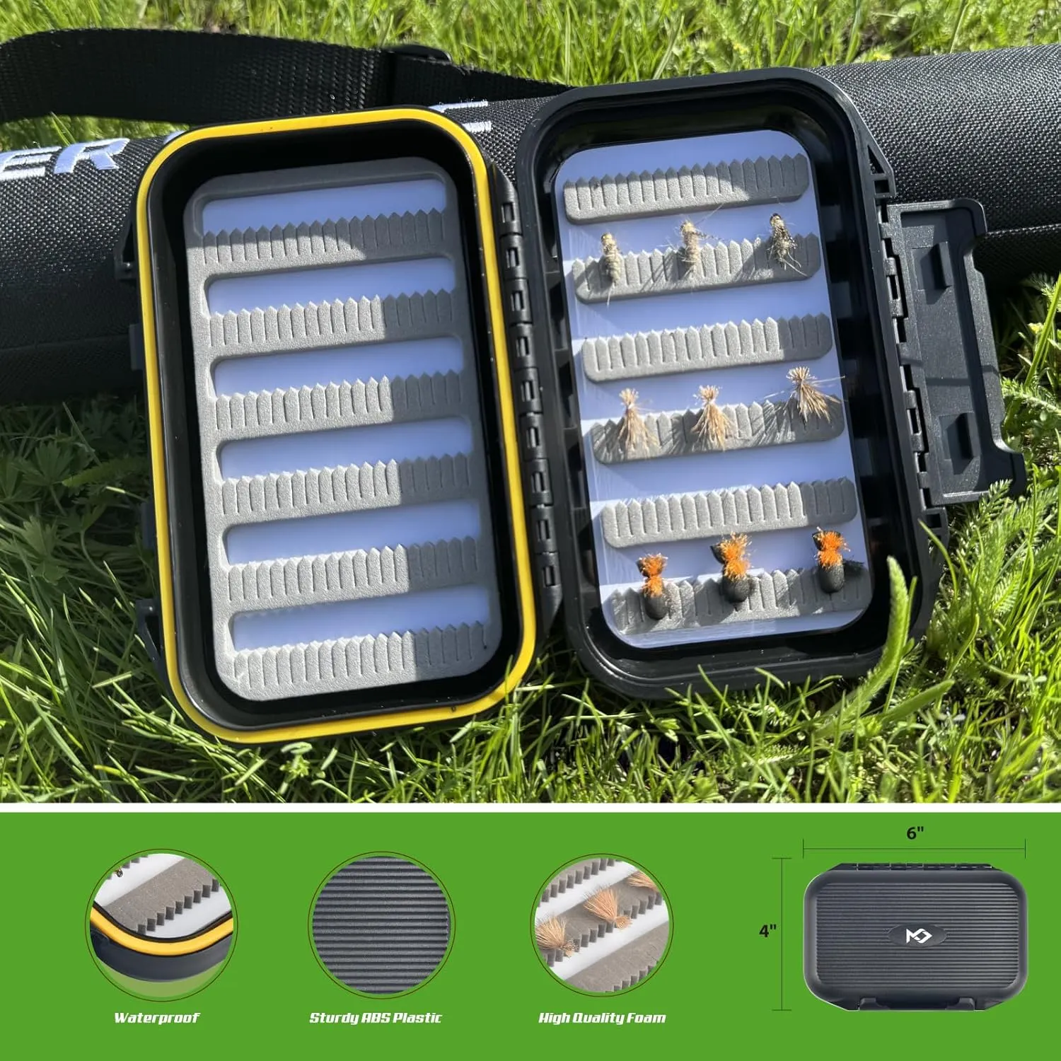 Fly Fishing Rod and Reel Combo Starter Kit with 24T Graphite Trout Travel Fly Rod with Cork Handle and Die Cast Aluminum Fly Reel and Accessories