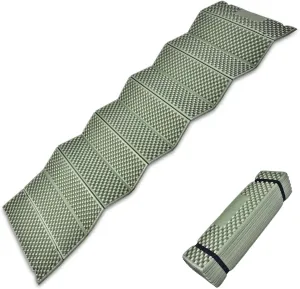 Foam Camping Pads, 75.6x22inch Foldable Closed Cell Foam Camping Pad Foam Sleeping Pad Moisture & Waterproof Outdoor Sleeping Mat for Ultralight Backpacking Thru-Hiking,Green