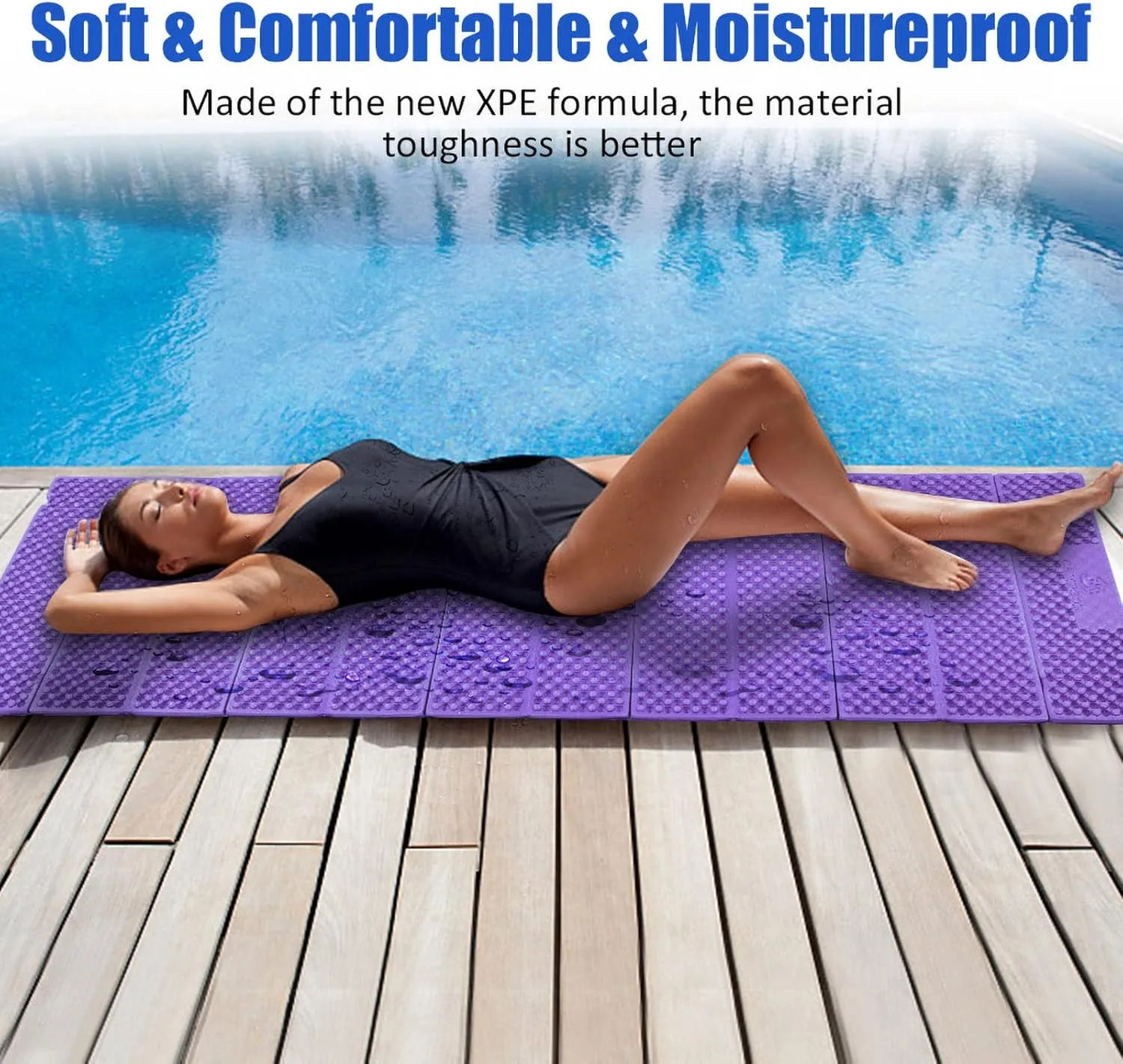 Foam Mat, Outdoor Ultralight Foldable Beach Mats, Camping Tent Sleeping Pad Waterproof Mattress, Foam Camping Mat Outdoor Hiking Foam Camping Mat Foam Mattress Camping for Yoga Picnic Camping
