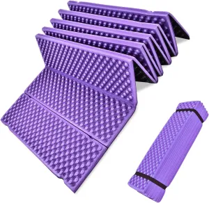 Foam Mat, Waterproof Foam Camping Mat Ultralight Foam Mattress Foam Camping Pads Folding Beach Tent Sleeping Pad for Picnic Yoga Camping(Purple)