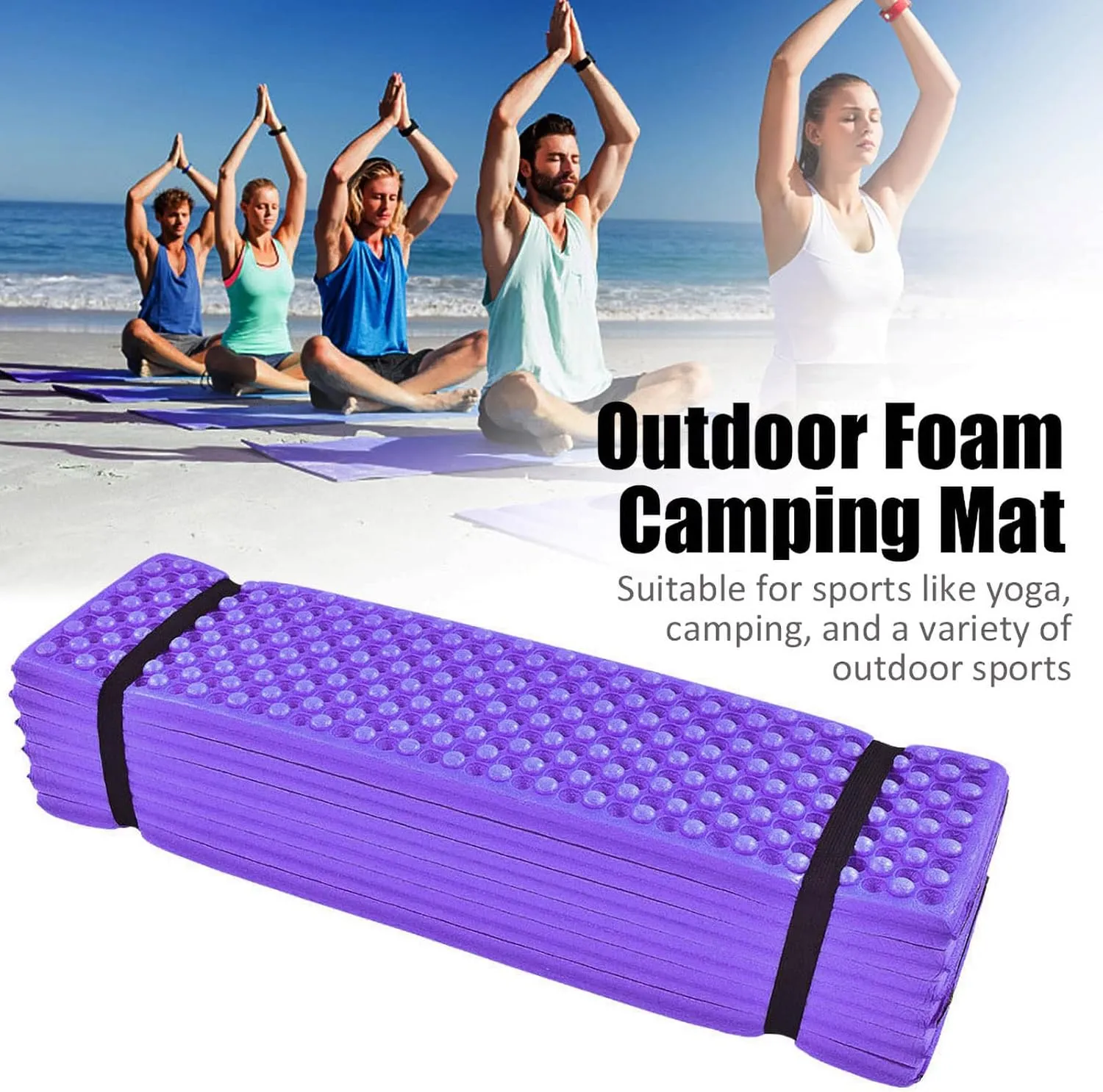 Foam Sleeping Pad, XPE Folding Sleeping Pad Foam Camping Pad with Light Weight for Outdoor